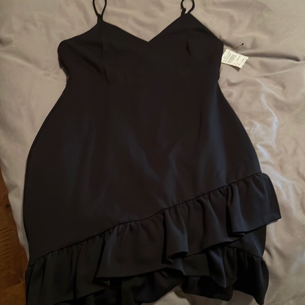 Lulu midi black dress